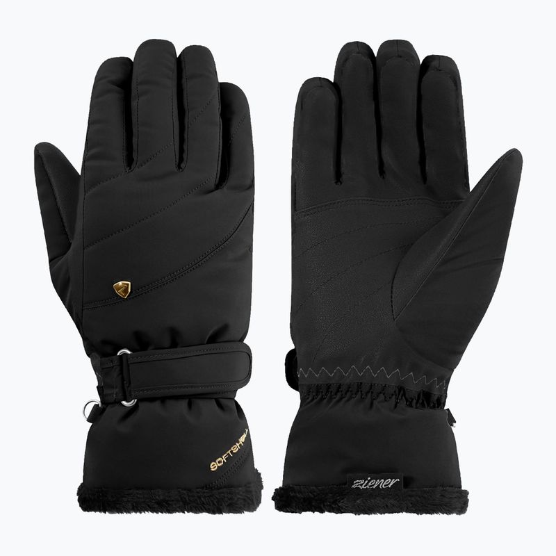 Rękawice narciarskie damskie ZIENER Keaka-Z Aquashield PR black/gold art.