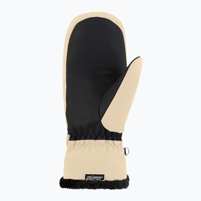 Rękawice narciarskie damskie Ziener Keaki-Z Aquashield PR Mitten Glove soft taupe 3