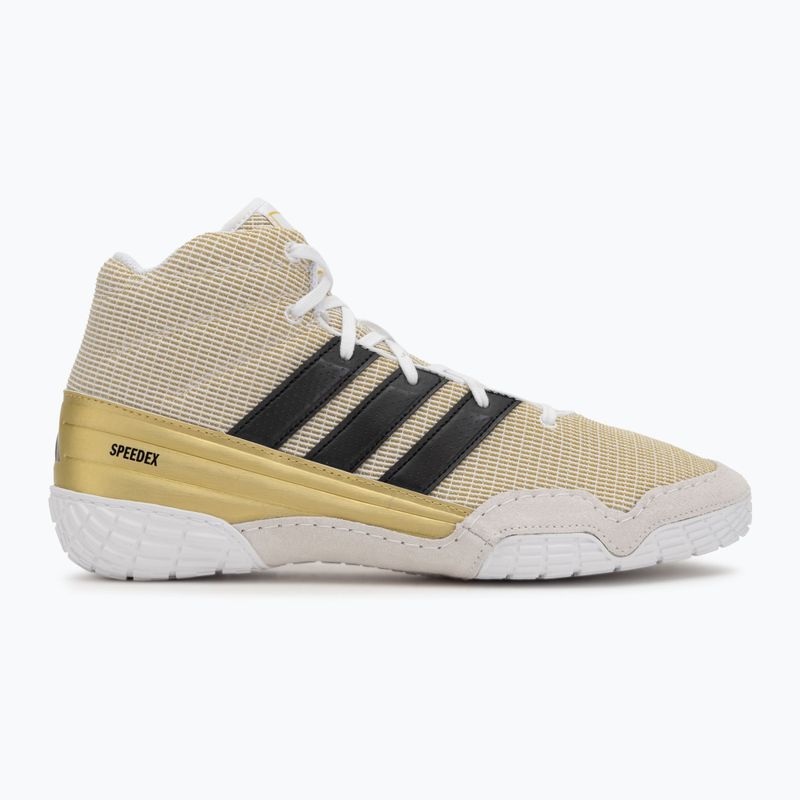 Buty bokserskie adidas Speedex core black/gold metallic 2