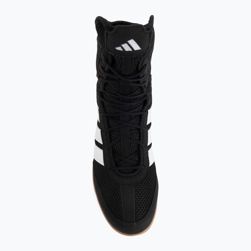 Buty bokserskie męskie adidas Box Hog Wide black/white 5