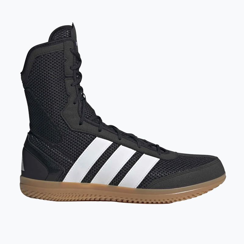 Buty bokserskie męskie adidas Box Hog Wide black/white 2