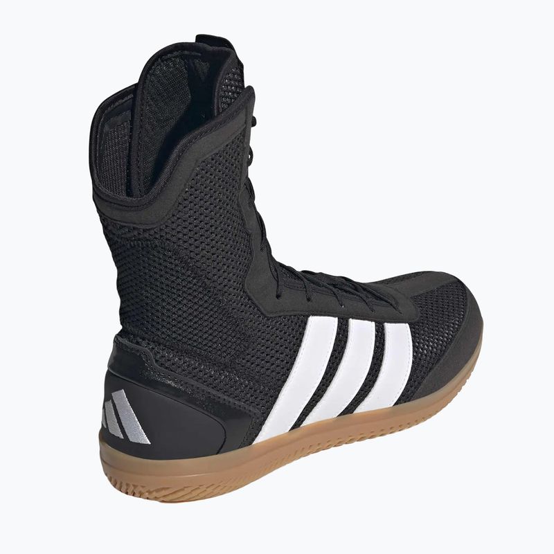 Buty bokserskie męskie adidas Box Hog Wide black/white 4