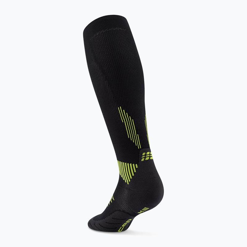 Skarpety kompresyjne damskie CEP Run Tall 5.0 black/lime 3