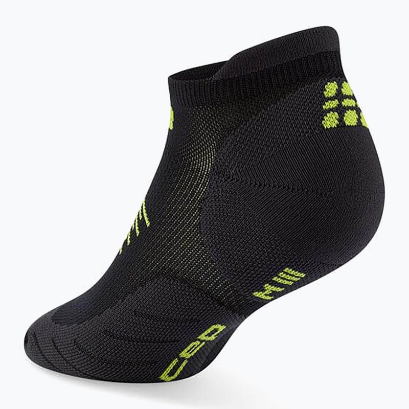 Skarpety kompresyjne damskie CEP Run No Show 5.0 black/lime 3