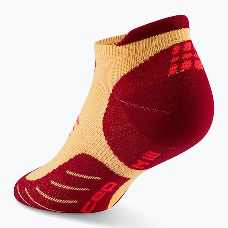 Skarpety kompresyjne damskie CEP Run No Show 5.0 marigold/burgundy 3