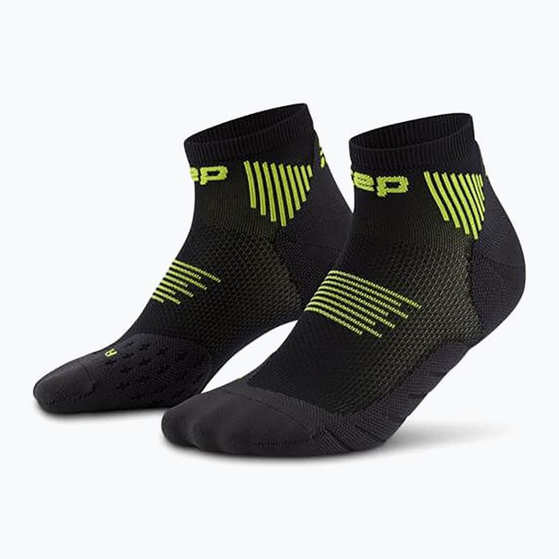 Skarpety kompresyjne damskie CEP Run Low Cut 5.0 black/lime