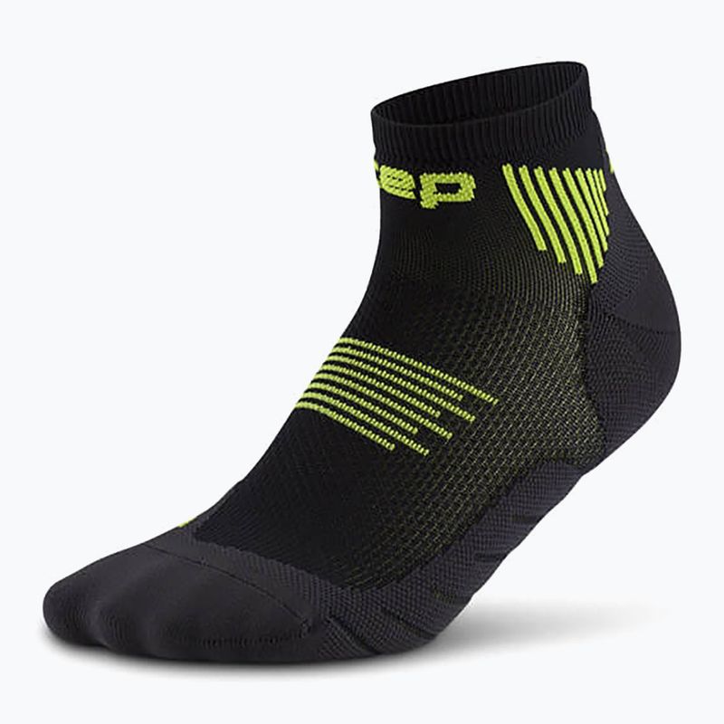 Skarpety kompresyjne damskie CEP Run Low Cut 5.0 black/lime 2