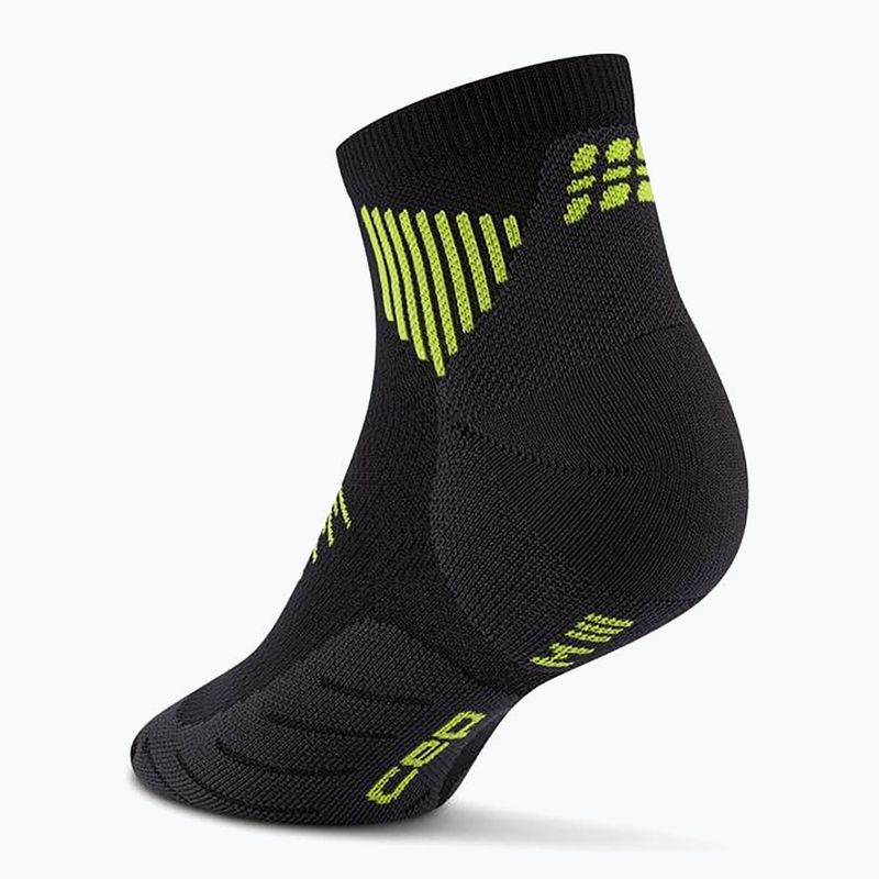Skarpety kompresyjne damskie CEP Run Low Cut 5.0 black/lime 3