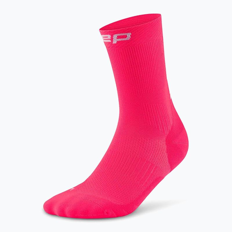 Skarpety kompresyjne damskie CEP Run Mid Cut 5.0 pink 2