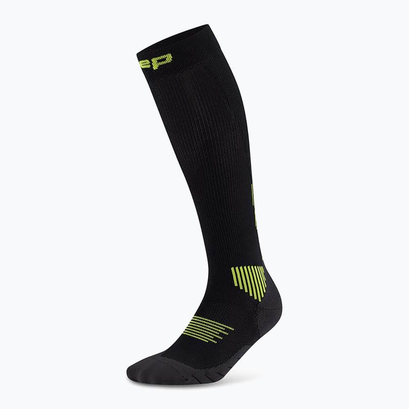 Skarpety kompresyjne męskie CEP Run Tall 5.0 black/lime 2