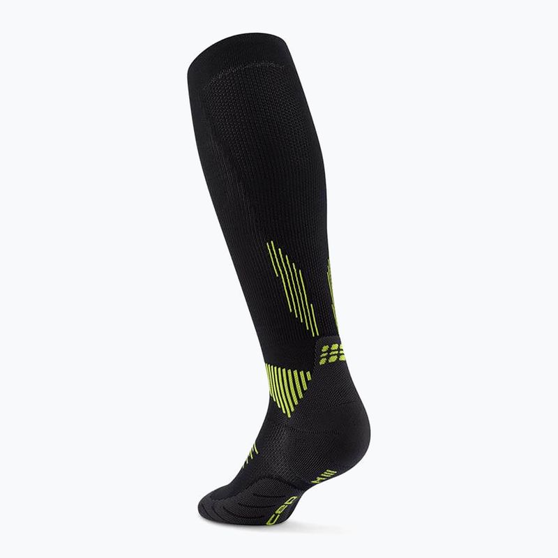 Skarpety kompresyjne męskie CEP Run Tall 5.0 black/lime 3