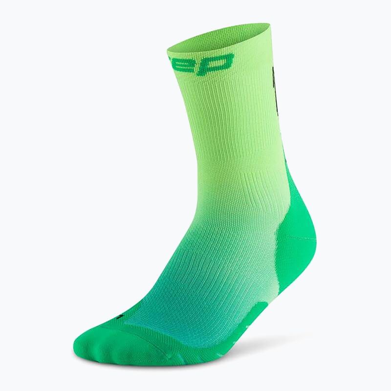 Skarpety kompresyjne męskie CEP Run Edt. Gradient Mid Cut Compression 5.0 green/lime fade 2