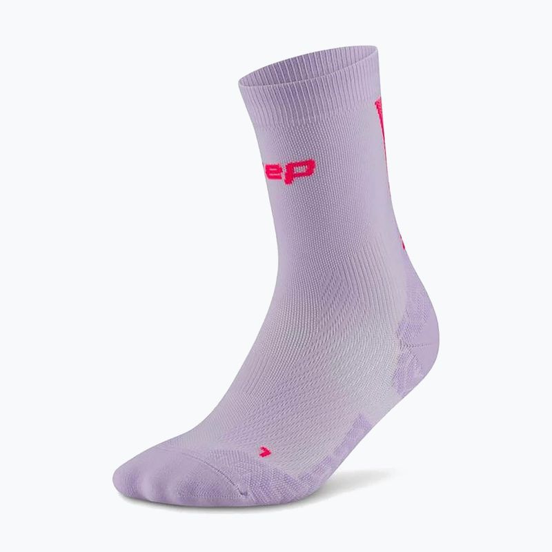 Skarpety damskie CEP Ultralight Mid Cut 4.0 lilac/pink 2