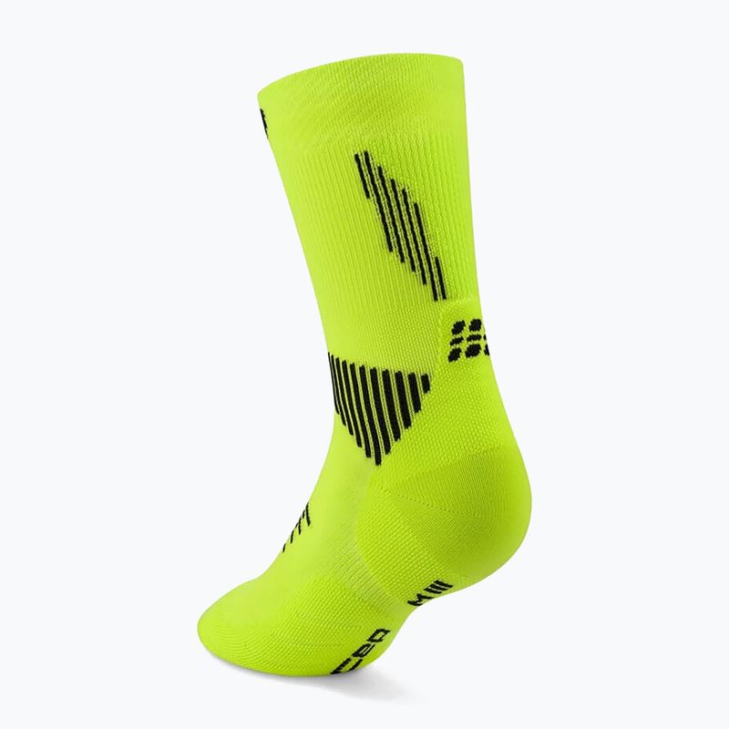 Skarpety kompresyjne męskie CEP Run Mid Cut 5.0 lime/black 3