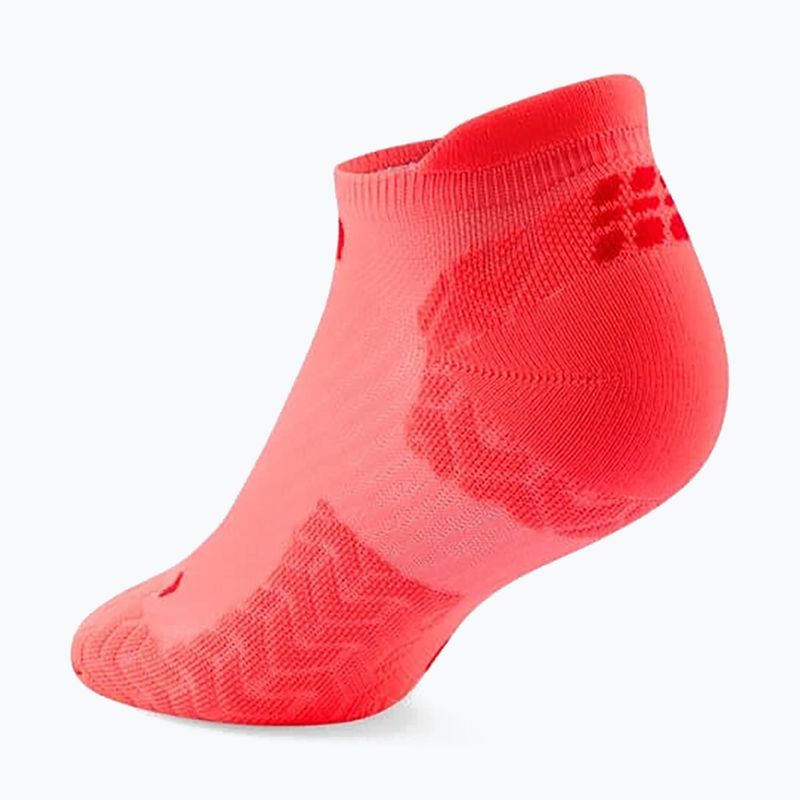 Skarpety damskie CEP Ultralight No Show 4.0 neon coral/red 3