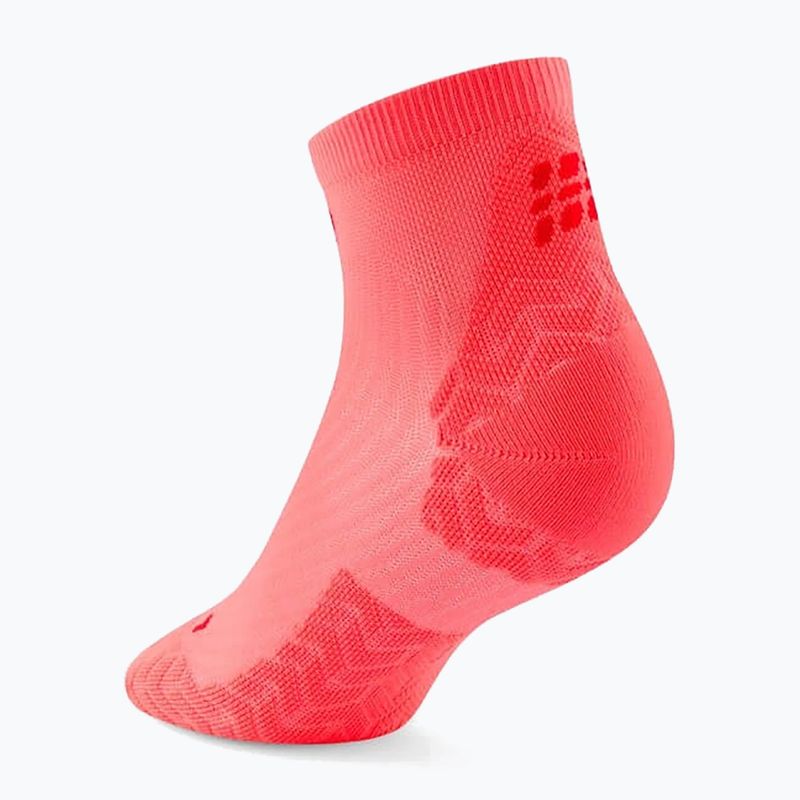 Skarpety kompresyjne męskie CEP Ultralight Low Cut 4.0 neon coral/red 3