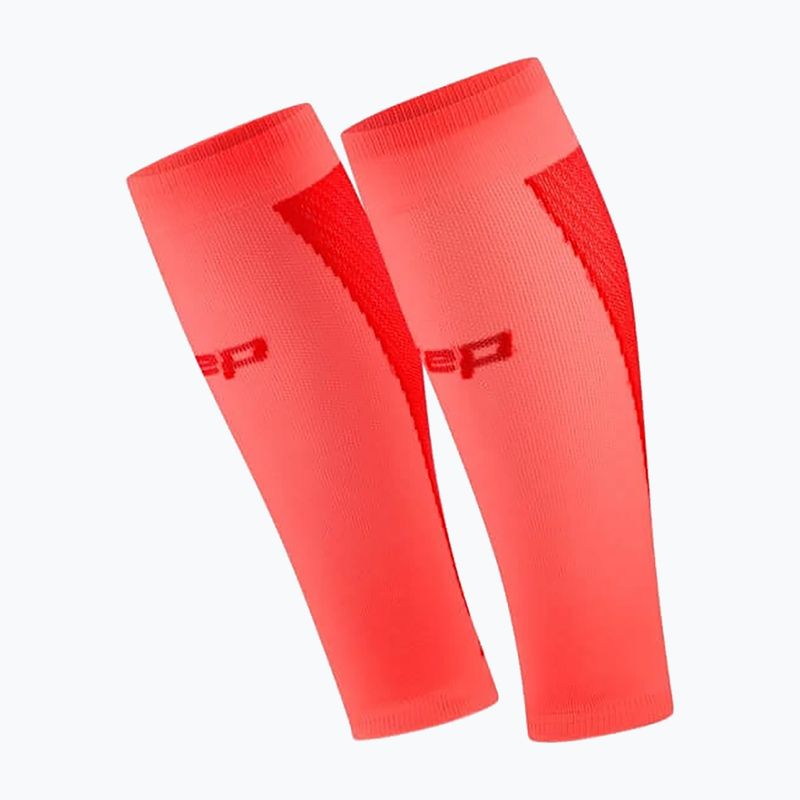 Opaski kompresyjne na łydki damskie CEP Ultralight Calf 4.0 neon coral/red