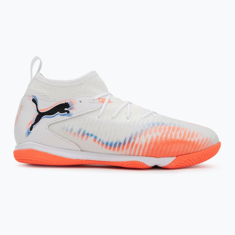 Buty piłkarskie dziecięce PUMA Future 8 Match It + Mid Jr puma white/puma black/glowing red 2