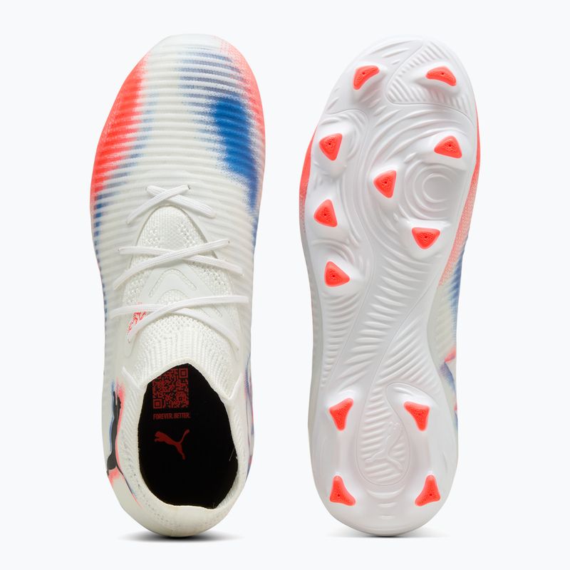 Buty piłkarskie dziecięce PUMA Future 8 Pro FG/AG Jr puma white/puma black/glowing red 10