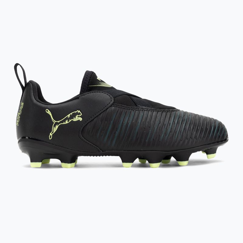 Buty piłkarskie dziecięce PUMA Future 8 Match LL FG/AG Jr puma black/fizzy light/green terrain 2