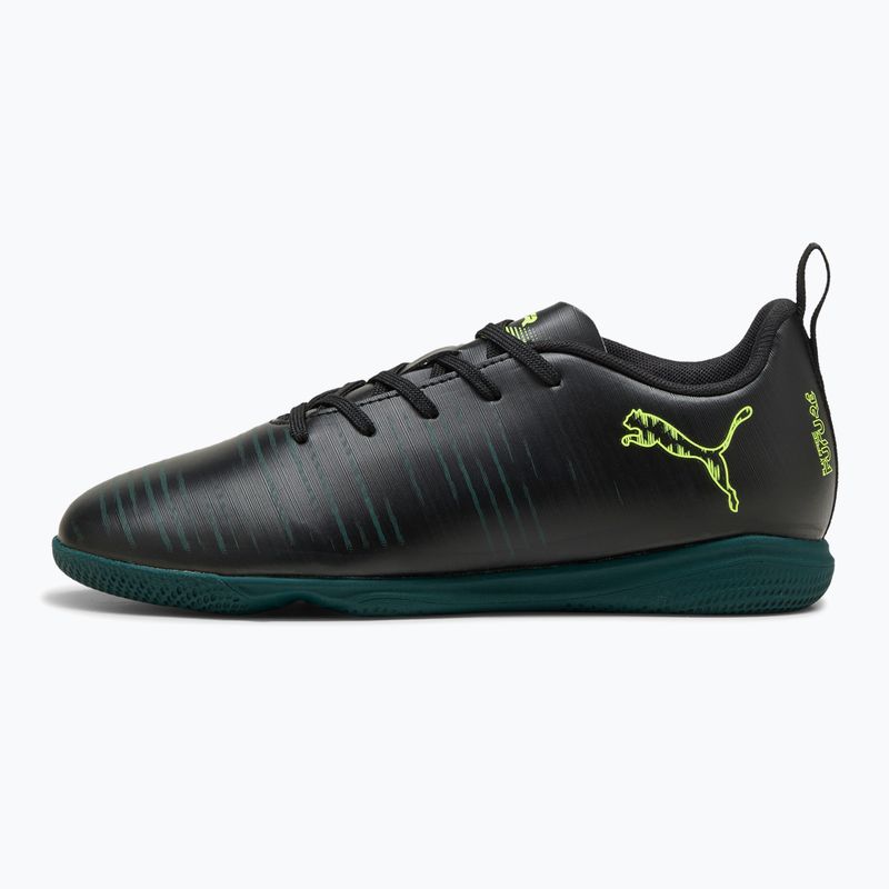 Buty piłkarskie dziecięce PUMA Future 8 Play It Jr puma black/fizzy light/green terrain 8