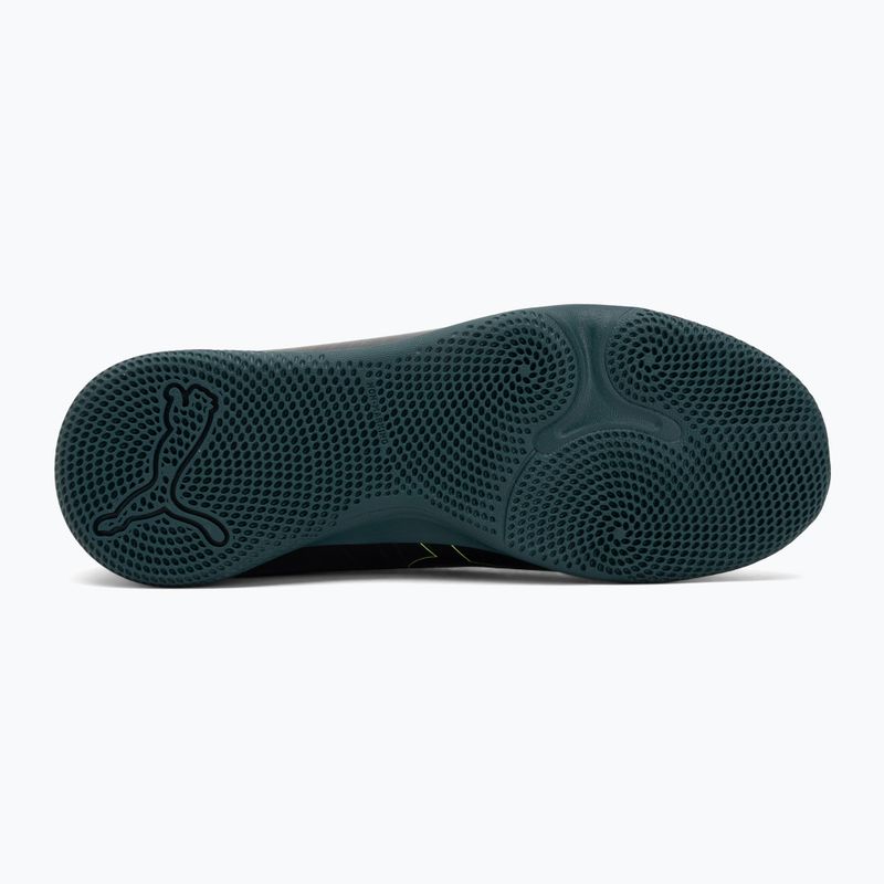 Buty piłkarskie dziecięce PUMA Future 8 Play It Jr puma black/fizzy light/green terrain 4