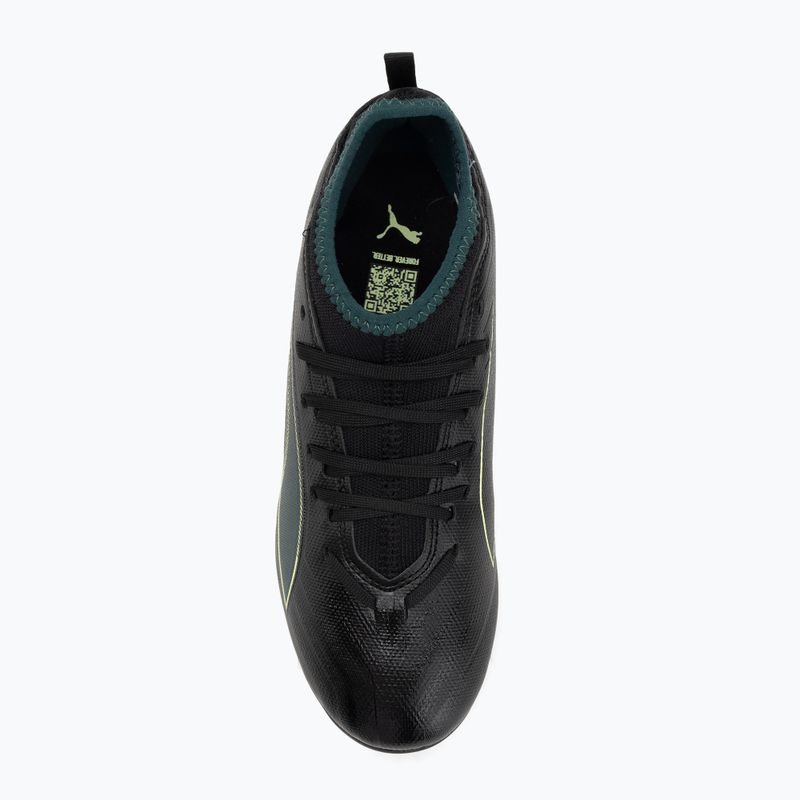 Buty piłkarskie dziecięce PUMA Ultra 6 Match FG/AG Jr puma black/fizzy light/green terrain 5
