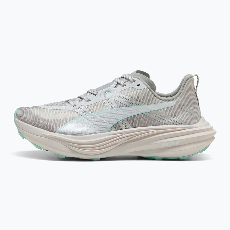 Buty do biegania damskie PUMA Deviate Nitro Elite Trail feather grey/mint melt