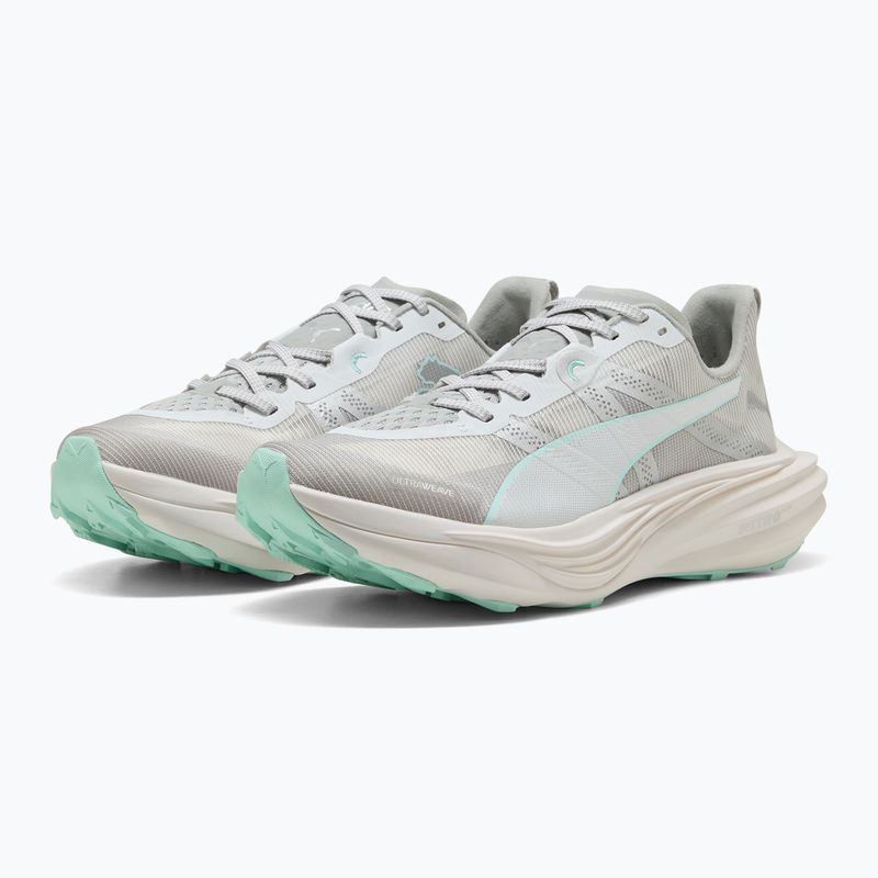 Buty do biegania damskie PUMA Deviate Nitro Elite Trail feather grey/mint melt 3