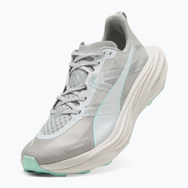 Buty do biegania damskie PUMA Deviate Nitro Elite Trail feather grey/mint melt 5