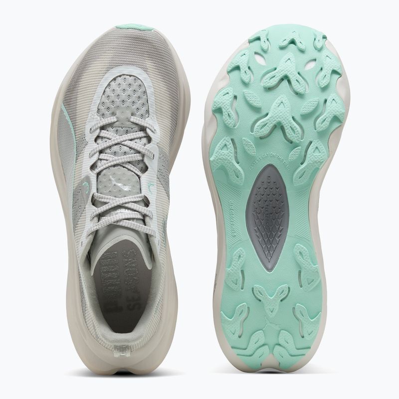 Buty do biegania damskie PUMA Deviate Nitro Elite Trail feather grey/mint melt 6