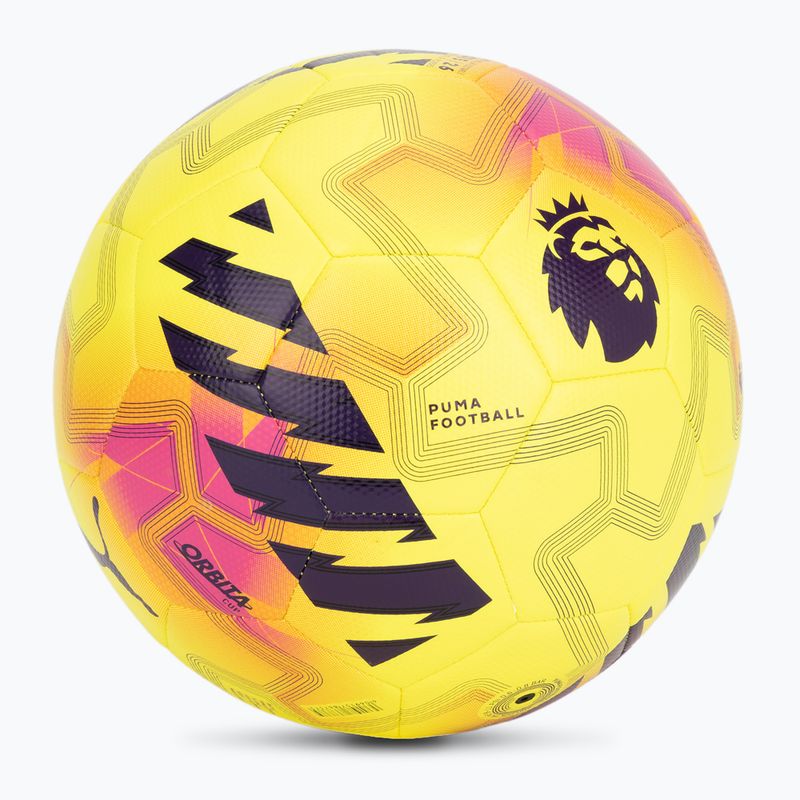Piłka do piłki nożnej PUMA Orbita Cup PL Lights fluo yellow/multicolor rozmiar 5 2
