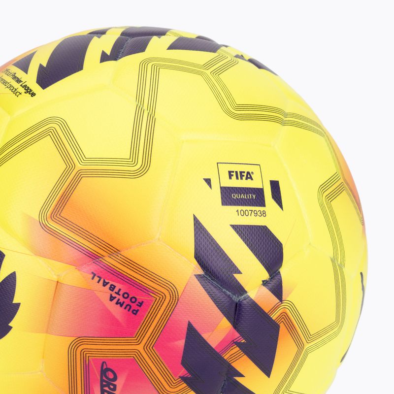 Piłka do piłki nożnej PUMA Orbita Match PL Lights FIFA Quality fluo yellow/multicolor rozmiar 5 3