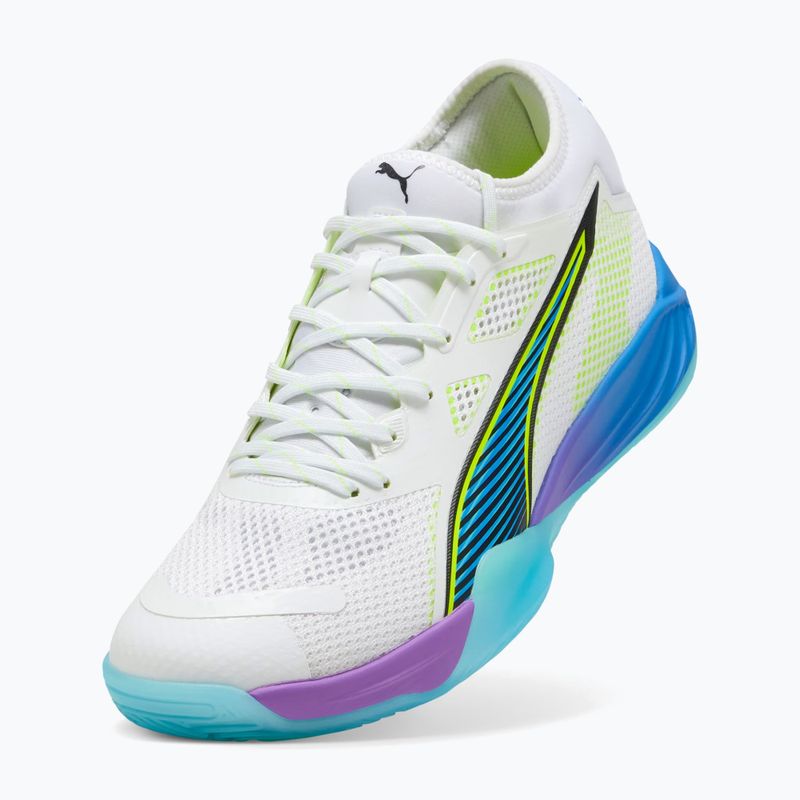 Buty do piłki ręcznej PUMA Eliminate Nitro SQD 4 Game On puma white/glowing red/ultra blue 10