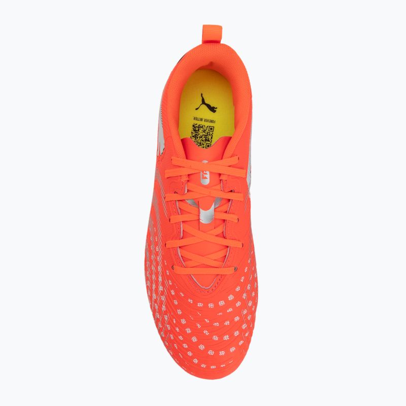 Buty piłkarskie dziecięce PUMA Future 9 Play FG/AG Jr glowing red/puma white/puma black/puma silver 5