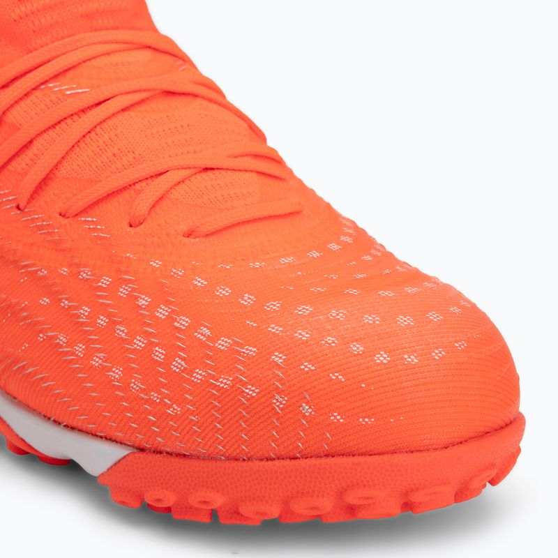 Buty piłkarskie dziecięce PUMA Future 9 Match TT + Mid Jr glowing red/puma white/puma black/puma silver 7