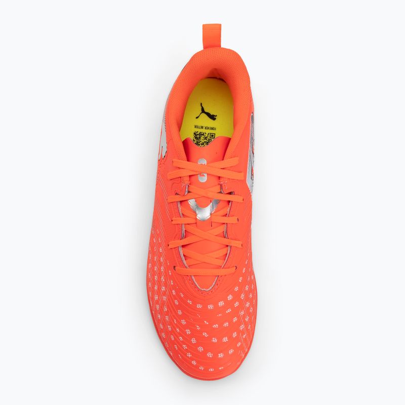 Buty piłkarskie dziecięce PUMA Future 9 Play IT Jr glowing red/puma white/puma black/puma silver 5