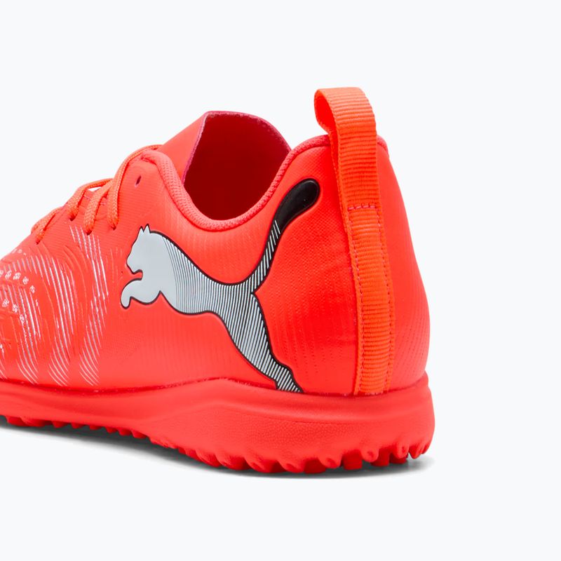 Buty piłkarskie dziecięce PUMA Future 9 Play TT Jr glowing red/puma white/puma black/puma silver 8