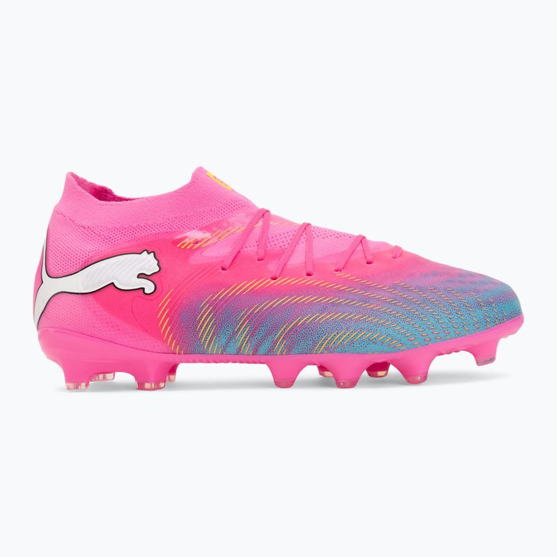 Buty piłkarskie dziecięce PUMA Future 9 Pro FG/AG Jr poison pink/puma wht/sun stream/bright aqua/puma blk 2