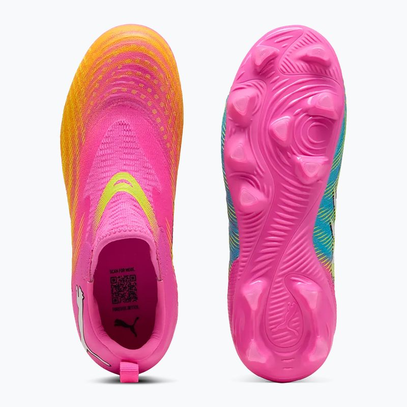 Buty piłkarskie dziecięce PUMA Future 9 Match LL FG/AG Jr poison pink/puma wht/sun stream/bright aqua/puma blk 4