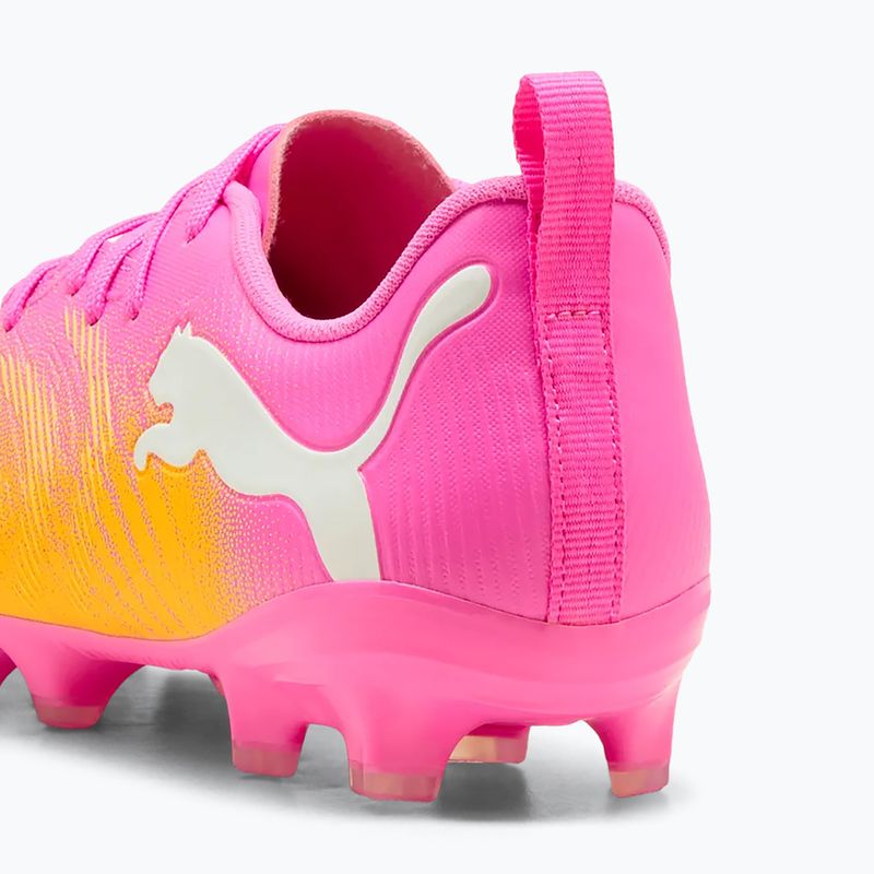 Buty piłkarskie dziecięce PUMA Future 9 Play FG/AG Jr poison pink/puma wht/sun stream/bright aqua/puma blk 4