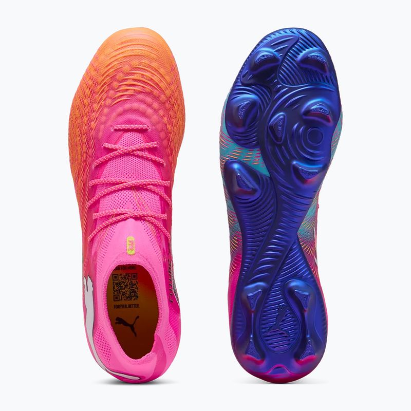 Buty piłkarskie PUMA Future 9 Ultimate FG poison pink/puma wht/sun stream/bright aqua/puma blk 3