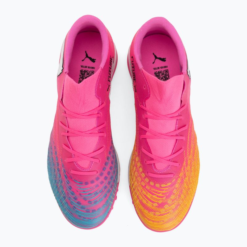 Buty piłkarskie PUMA Future 9 Match Fusion TT poison pink/puma wht/sun stream/bright aqua/puma blk 5