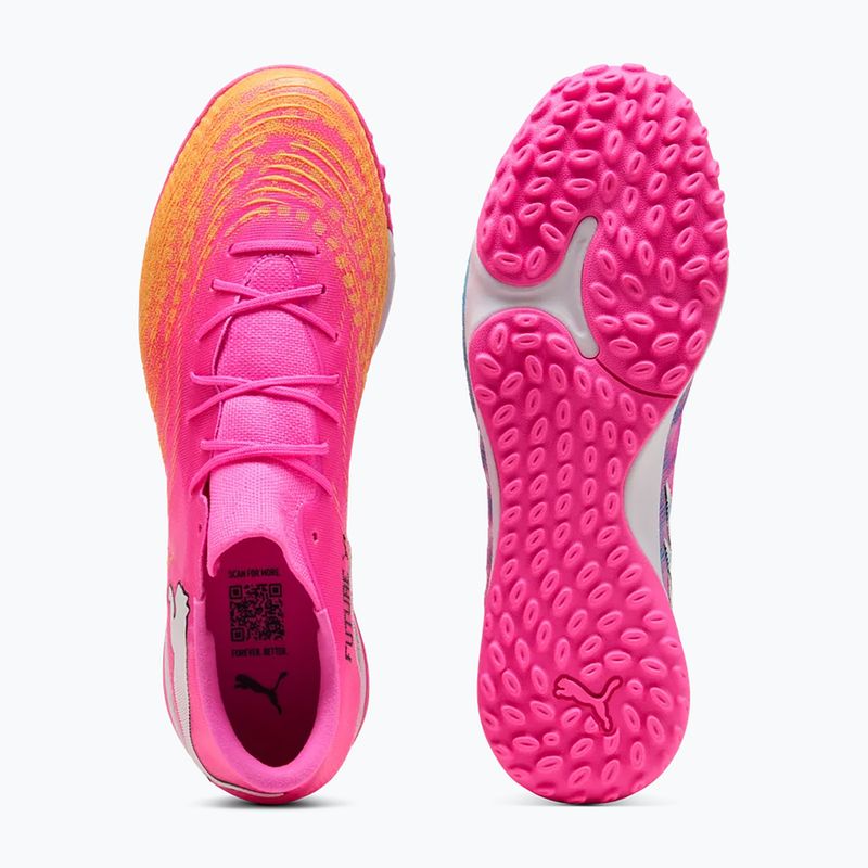 Buty piłkarskie PUMA Future 9 Match Fusion TT poison pink/puma wht/sun stream/bright aqua/puma blk 3