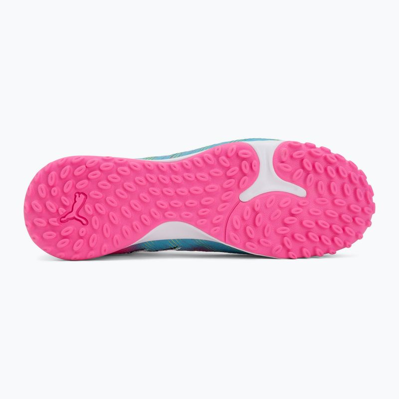 Buty piłkarskie dziecięce PUMA Future 9 Match TT + Mid Jr poison pink/puma wht/sun stream/bright aqua/puma blk 4