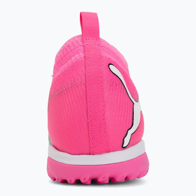 Buty piłkarskie dziecięce PUMA Future 9 Match TT + Mid Jr poison pink/puma wht/sun stream/bright aqua/puma blk 6