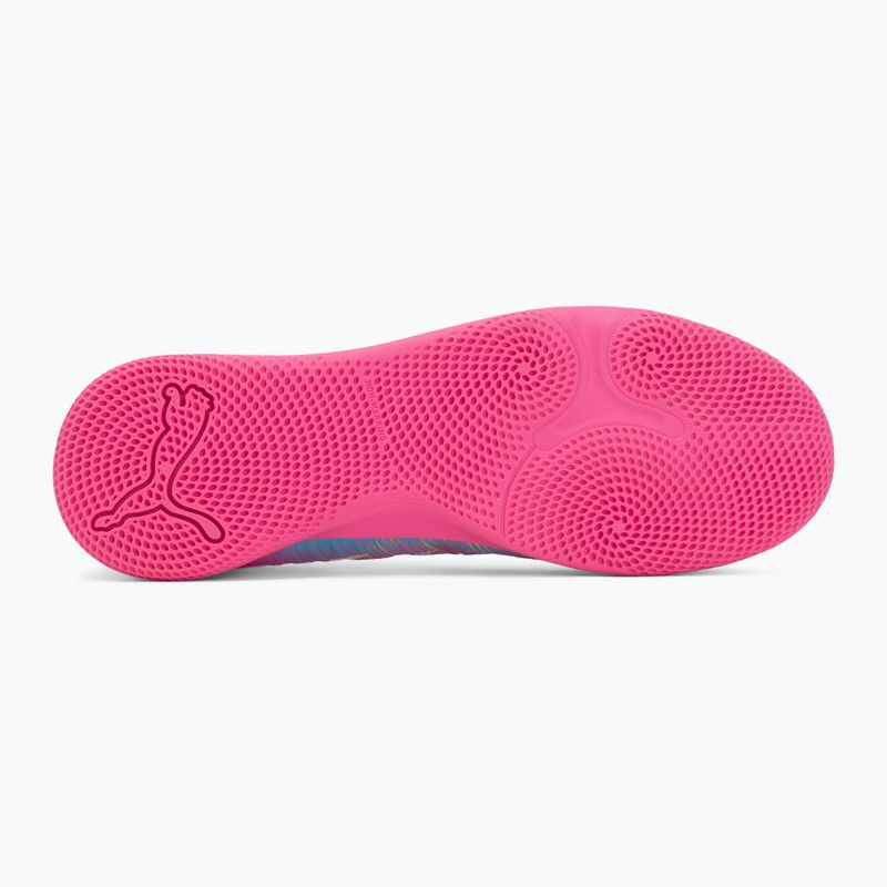 Buty piłkarskie dziecięce PUMA Future 9 Play IT Jr poison pink/puma wht/sun stream/bright aqua/puma blk 4