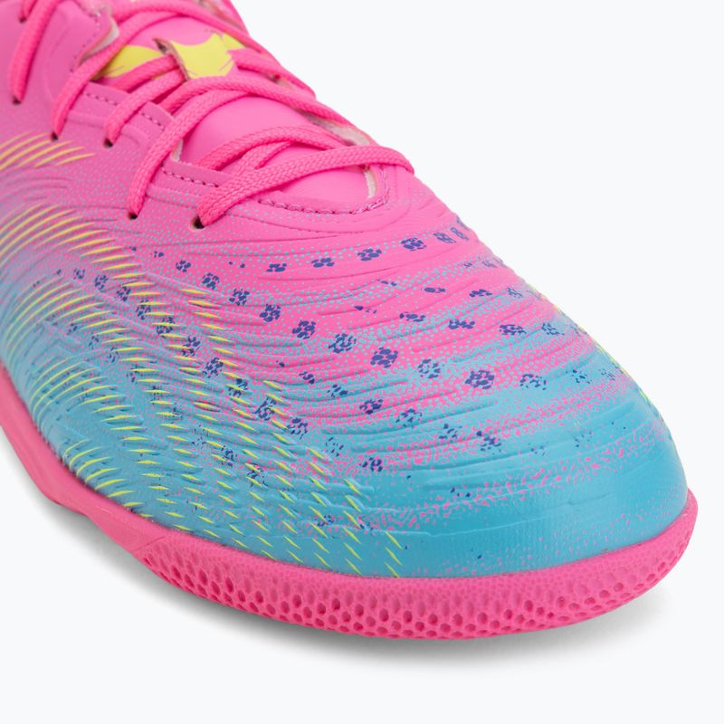 Buty piłkarskie dziecięce PUMA Future 9 Play IT Jr poison pink/puma wht/sun stream/bright aqua/puma blk 7