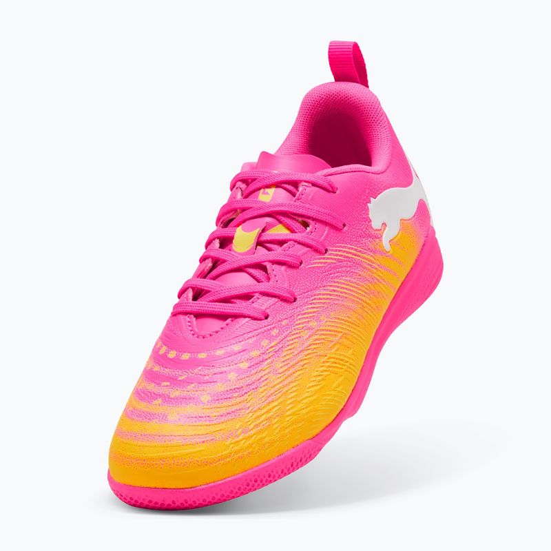 Buty piłkarskie dziecięce PUMA Future 9 Play IT Jr poison pink/puma wht/sun stream/bright aqua/puma blk 5