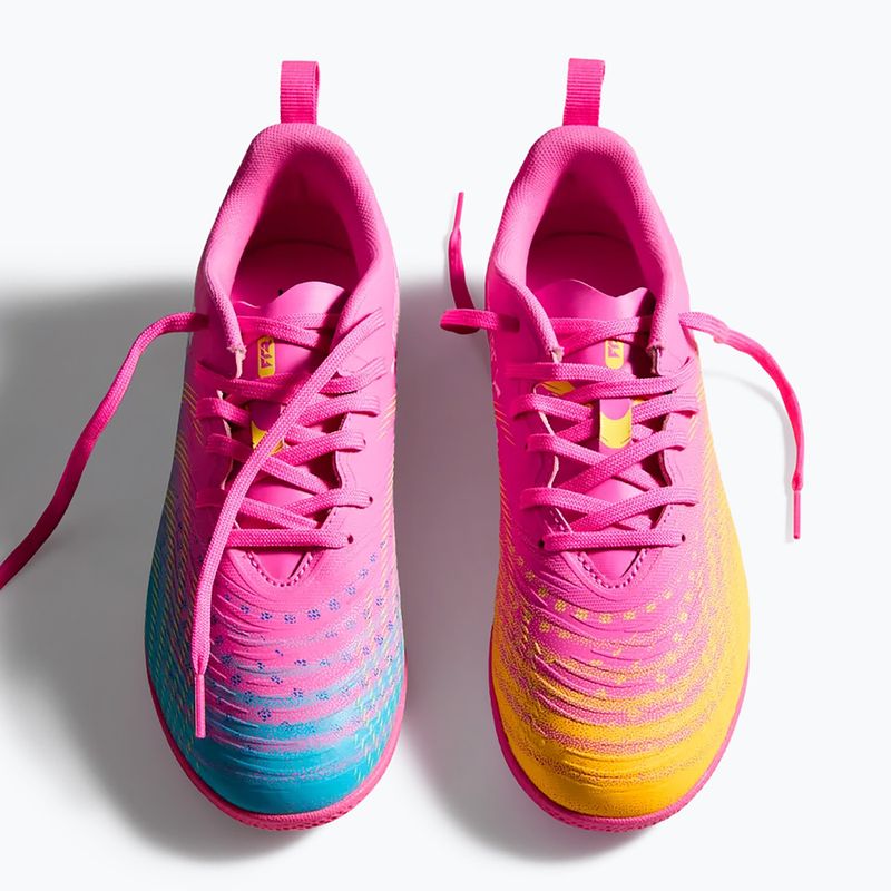 Buty piłkarskie dziecięce PUMA Future 9 Play IT Jr poison pink/puma wht/sun stream/bright aqua/puma blk 7